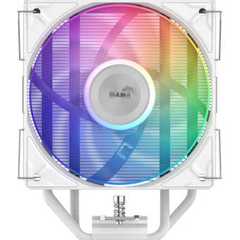  Кулер SAMA A40L WH (A40-WHWAYXOX-G) (240W, 4-pin PWM, 152mm, 4x6mm, ARGB, 1x120mm, 75.2CFM, 29dBA, 2200RPM, S: 1851/1700/1200) 