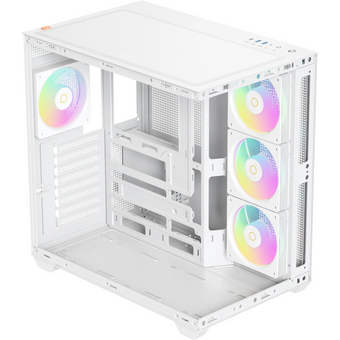  Корпус Ocypus Gamma C74 WH ARGB White (Gamma-C74-WHD400XX-GL) без БП, Midi-Tower, TG, 4x120mm 2xUSB-A 3.0 + 1xUSB-C 3.1, ATX, mITX 