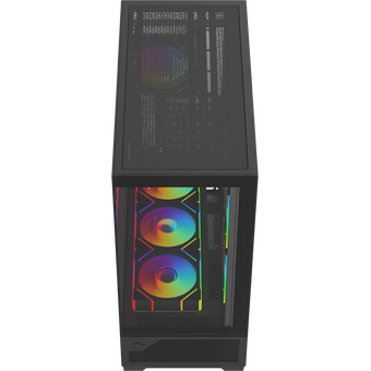  Корпус SAMA V43 Black (V43-BKADA6X1-GL) без БП, Midi-Tower, TG, 6x120mm ARGB, 2xUSB 3.0 + 1xUSB 3.2 Type-C, ATX, mITX 