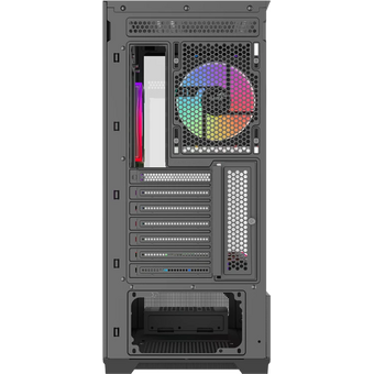 Корпус SAMA V43 Black (V43-BKADA6X1-GL) без БП, Midi-Tower, TG, 6x120mm ARGB, 2xUSB 3.0 + 1xUSB 3.2 Type-C, ATX, mITX 