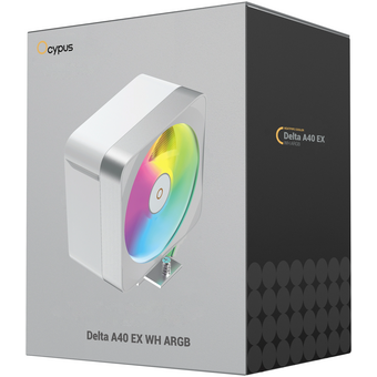  Кулер Ocypus Delta A40 EX WH ARGB White (Delta-A40-WH1NAWN00E-GL) (200W, 4-pin PWM, 157mm, Al/Cu, 4x6mm, 1x120mm, 60CFM, 31dBA) 