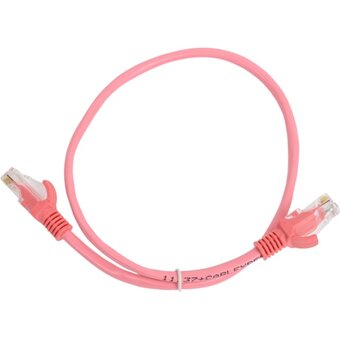  Патч-корд Cablexpert UTP PP12-0.5M/RO розовый, кат.5e, 0.5м, литой, многожильный 