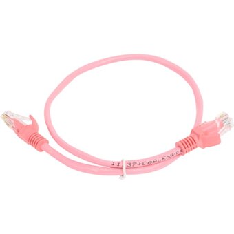  Патч-корд Cablexpert UTP PP12-0.5M/RO розовый, кат.5e, 0.5м, литой, многожильный 