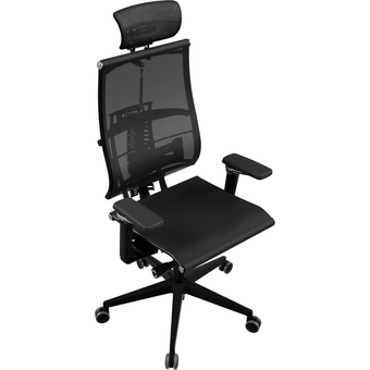  Кресло Метта Yoga Spine Black Edition (Z509745543) черный сиденье черный сетка с подголов. крестов.5-луч. металл хром 
