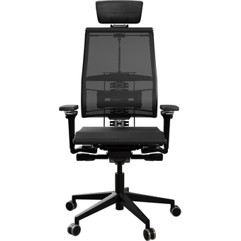  Кресло Метта Yoga Spine Black Edition (Z509745543) черный сиденье черный сетка с подголов. крестов.5-луч. металл хром 