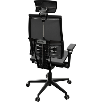  Кресло Метта Yoga Spine Black Edition (Z509745543) черный сиденье черный сетка с подголов. крестов.5-луч. металл хром 