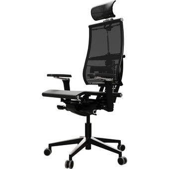  Кресло Метта Yoga Spine Black Edition (Z509745543) черный сиденье черный сетка с подголов. крестов.5-луч. металл хром 