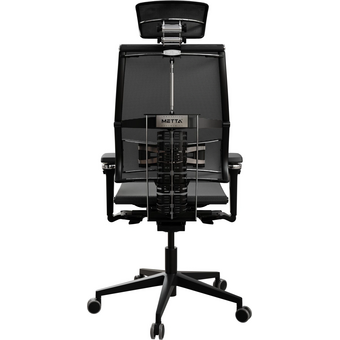  Кресло Метта Yoga Spine Black Edition (Z509745543) черный сиденье черный сетка с подголов. крестов.5-луч. металл хром 