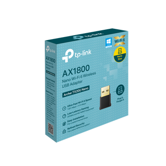 Сетевой адаптер TP-Link Archer TX20U Nano двухдиапазонный Wi-Fi 6 AX1800, 2,4/5ГГц, до 1775Мбит/с, USB 2.0 