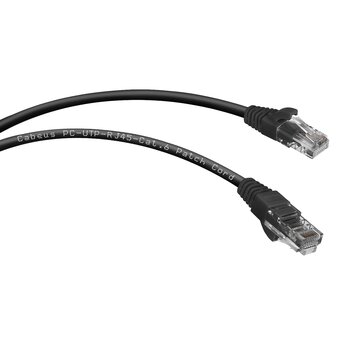  Патч-корд Cabeus PC-UTP-RJ45-Cat.6-5m-BK неэкранированный, черный 