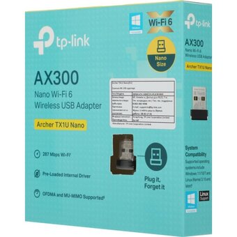  Wi-Fi адаптер TP-LINK Archer TX1U Nano AX300 