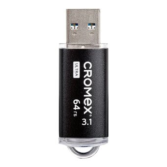  USB-флешка CROMEX 514164 Ultra 64Gb USB 3.1, металлический корпус, черный 
