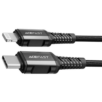  Кабель ACEFAST C1-01 USB-C to Lightning aluminum alloy charging data cable Black 