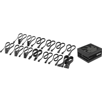  Блоки питания Corsair RM1000x (CP-9020271-EU) RPS0198, 1000W 80+ Gold (ATX, 3.1, PCIe 5.1, Full modular, 1x24(20+4)pin, 1x12V-2x6) 