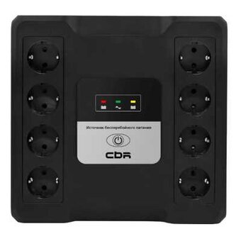  ИБП CBR Crystal CTL-600B-8F-LDK Line Interactive, 600 VA/360 W 8xEuro, 8 с резервированием и фильтрацией, Breaker 