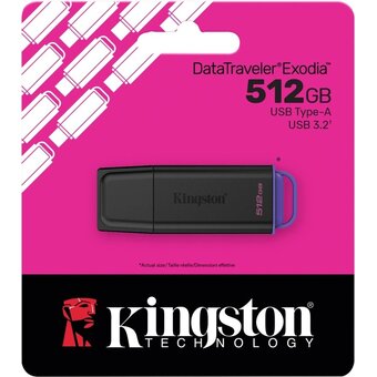  USB-флешка Kingston DataTraveler Exodia DTXG2/512GB USB3.0 черный/фиолетовый 