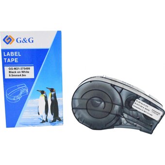  Картридж ленточный G&G GG-M21-375499 черный на белом 9.5x4.9 для Brady BMP21-PLUS, BMP21-LAB 