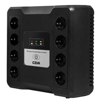  ИБП CBR Crystal CTL-600B-8F-LDK Line Interactive, 600 VA/360 W 8xEuro, 8 с резервированием и фильтрацией, Breaker 