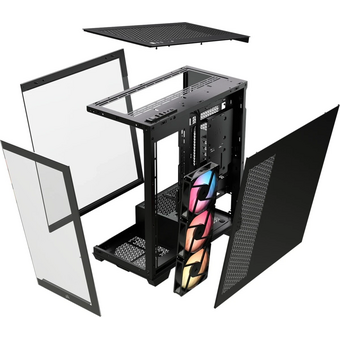  Корпус Corsair 3500X RS-R ARGB (CC-9011322-WW), без БП, Midi-Tower, TG, 3x120mm 2xUSB-A 3.2, 1xUSB Type-C, E-ATX, ATX, mITX Black 