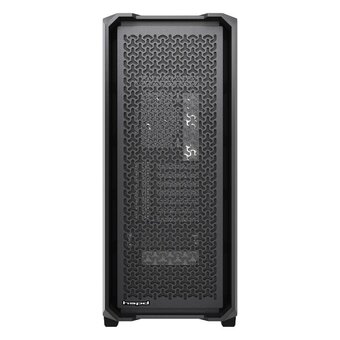  Корпус HSPD F750 (F750-TGBK), без БП, Mesh Mid Tower, Black, TG, 0.6 SPCC, no fans, ATX, mITX 160/405/160mm 3x2.5", 2x3.5", 7xPCI 1xUSB-A 
