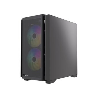  Корпус HSPD M336 (M336-TGBK-ARGB), без БП, Mesh Mini-tower, Black, TG, 0.45 SPCC, 2x140mm ARGB + 1x120mm mATX, mITX 160/340/184mm 2x2.5" 