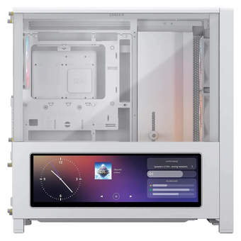  Корпус Corsair Frame 4000D LCD RS ARGB (CC-9011327-WW), без БП, Midi-Tower, TG, 3x120mm 3xUSB Type-C, E-ATX, ATX, mITX White 