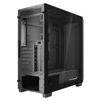  Корпус HSPD F750 (F750-TGBK), без БП, Mesh Mid Tower, Black, TG, 0.6 SPCC, no fans, ATX, mITX 160/405/160mm 3x2.5", 2x3.5", 7xPCI 1xUSB-A 