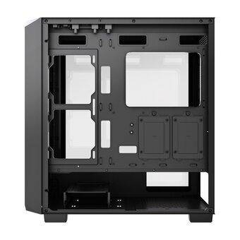  Корпус HSPD F750 (F750-TGBK), без БП, Mesh Mid Tower, Black, TG, 0.6 SPCC, no fans, ATX, mITX 160/405/160mm 3x2.5", 2x3.5", 7xPCI 1xUSB-A 