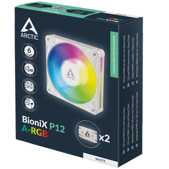  Вентилятор ARCTIC BioniX P12 A-RGB (White) - retail (ACFAN00336A) 