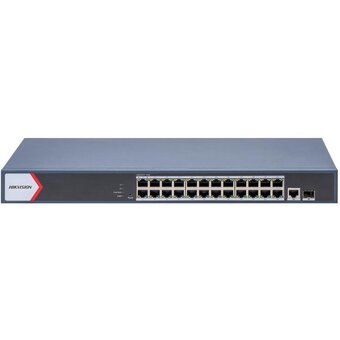  Коммутатор управляемый Hikvision DS-3E1526P-EI/M 24x1Гбит/с 