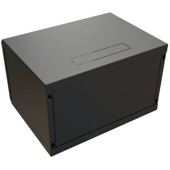  Шкаф коммутационный WRline WR-TW-0945-SR-RAL9004 настенный 9U 600x450мм черный 