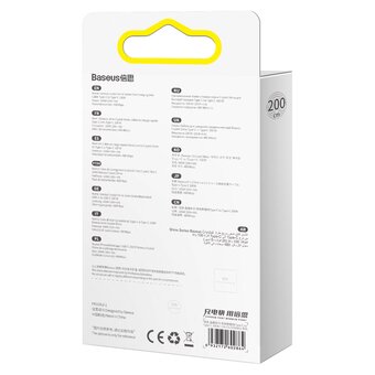  Кабель Baseus CAJY000701 Type-C-Type-C Crystal Shine Series 100W 2м синий 
