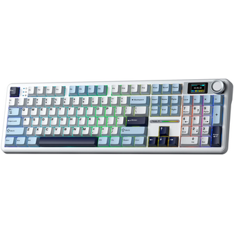  Клавиатура беспроводная AULA F108 Pro Бело-голубо-тёмно-пурпурный зеленые Reaper свитчи 