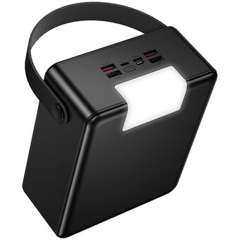  Аккумулятор внешний резервный HOCO J175 Star 22.5W+PD20W power bank with lamp 100000mAh черный 