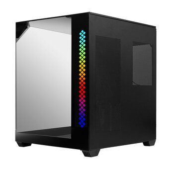  Корпус Ginzzu V340 RGB подсветка, закаленное стекло 1*USB 3.0,1*USB 2.0, AU mATX 