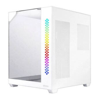  Корпус Ginzzu V440 RGB подсветка, закаленное стекло 1*USB 3.0,1*USB 2.0, AU Белый mATX 