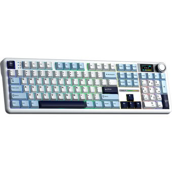  Клавиатура беспроводная AULA F108 Pro Бело-голубо-тёмно-пурпурный зеленые Reaper свитчи 