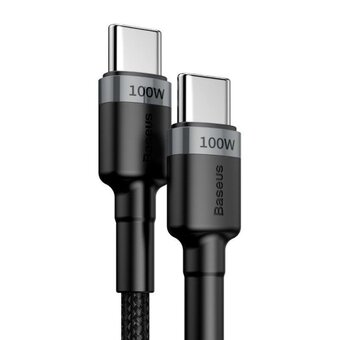  Дата-кабель Baseus CATKLF-ALG1 USB-C-to-C CL 100W 2m GR черный 