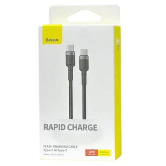  Дата-кабель Baseus CATKLF-ALG1 USB-C-to-C CL 100W 2m GR черный 