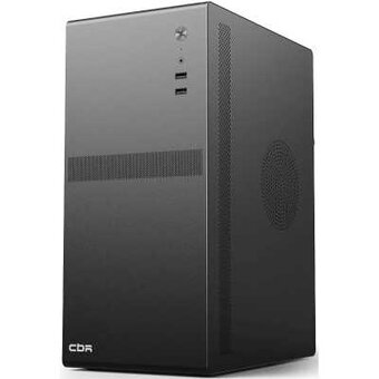  Корпус CBR V201 (PCC-MATX-V201-550W), c БП PSU-ATX550-12MD (550W/120mm), mATX Minitower , 2*USB 2.0, HD Audio+Mic, Black 