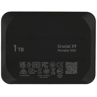  SSD Crucial X9 1Tb (CT1000X9SSD9) USB3.2/type C up to 1050 mb/s, черный 