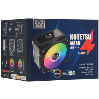  Кулер Scythe Kotetsu Mark 4 ARGB Black/Silver (SCKTT-4000AR) (150W, 4-pin PWM, 155mm, Al/Cu, 4x6mm, 1x120mm, 60.29CFM, 26.88dB) 