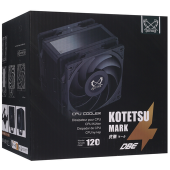  Кулер Scythe Kotetsu Mark 4 DBE Black (SCKTT-4000DBE) (200W, 4-pin PWM, 155mm, Al/Cu, 4x6mm, 2x120mm, 60.29CFM, 26.88dBA) 