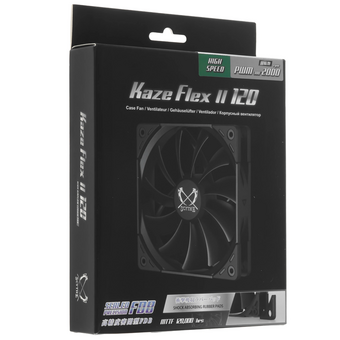  Кулер Scythe Kaze Flex II 120 Black (KFS1225FD20-P) (120x120x26mm, 4-pin PWM, 90.28CFM, 36.2dBA, 2000RPM) 