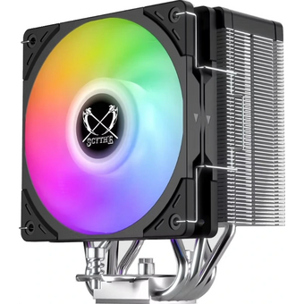  Кулер Scythe Kotetsu Mark 4 ARGB Black/Silver (SCKTT-4000AR) (150W, 4-pin PWM, 155mm, Al/Cu, 4x6mm, 1x120mm, 60.29CFM, 26.88dB) 