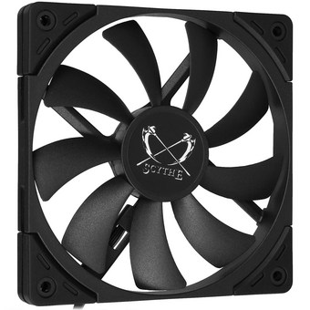  Кулер Scythe Kaze Flex II 120 Slim Black (KFS1215FD18-P) (120x120x15mm, 4-pin PWM, 48CFM, 27.8dBA, 1800RPM) 