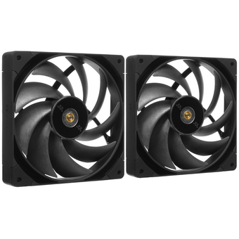  Вентилятор Thermaltake Toughfan 14 Pro 2шт (cl-f160-pl14bl-a), 140мм, 4-pin, 2000об/мин, 24.5 - 31.6 дБ, черный, Ret 