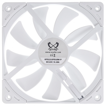  Кулер Scythe Kaze Flex II 120 Slim White (KFS1215FD18W-P) (120x120x15mm, 4-pin PWM, 48CFM, 27.8dBA, 1800RPM) 