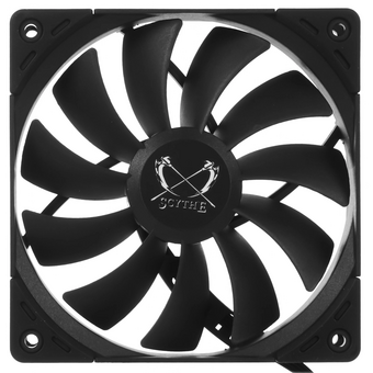  Кулер Scythe Kaze Flex II 120 Black (KFS1225FD20-P) (120x120x26mm, 4-pin PWM, 90.28CFM, 36.2dBA, 2000RPM) 