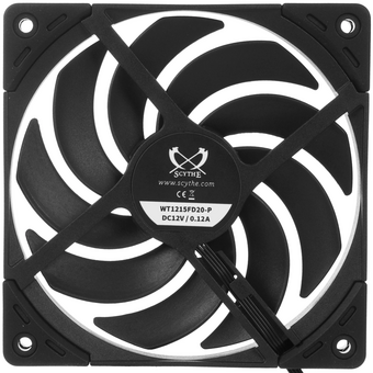  Кулер Scythe Wonder Tornado 120 Slim Black (WT1215FD20-P) (120x120x15mm, 4-pin PWM, 34.31CFM, 26.36dBA, 2000RPM) 